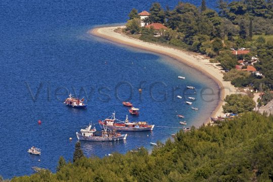 Ο κόλπος στον Μύλο Γιάλτρων από ψηλά